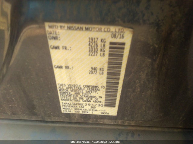 Nissan Altima 2.5 Sr 2016 1N4AL3AP0GC293230 Image 11