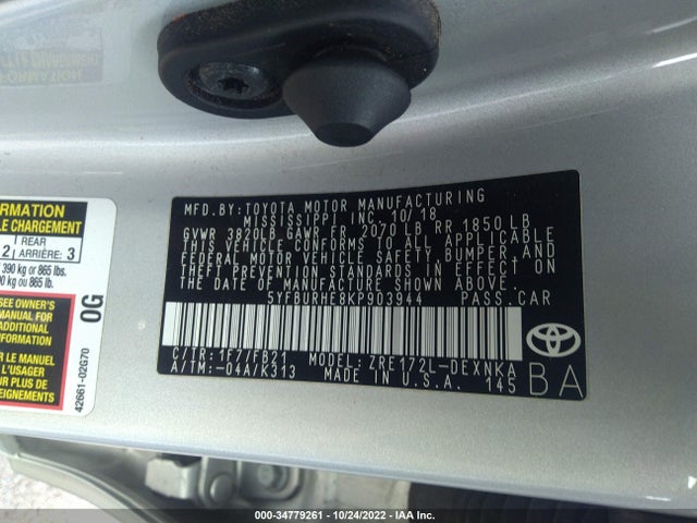 Toyota 2zr-fe 2019 5YFBURHE8KP903944 Image 25