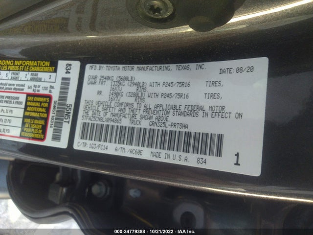 2020 Toyota Tacoma, VIN: 5TFAZ5CN8LX094865