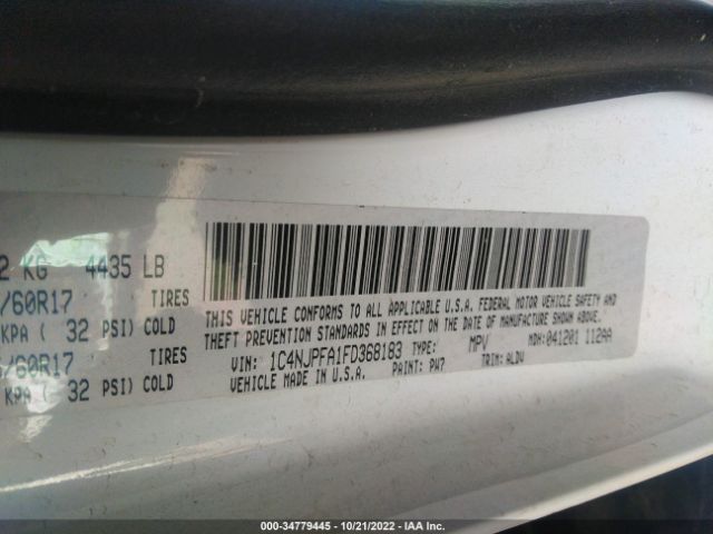 1C4NJPFA1FD368183 Jeep Patriot Latitude