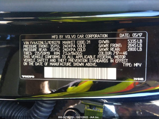2018 Volvo V90, VIN: YV4A22NL5J1016278