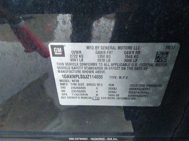 GMC Acadia Denali 2018 1GKKNPLS0JZ114856 Image 7