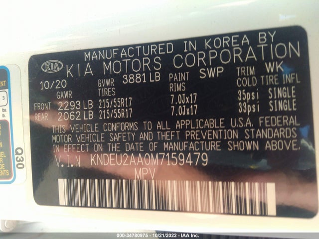2021 Kia Seltos, VIN: KNDEU2AA0M7159479