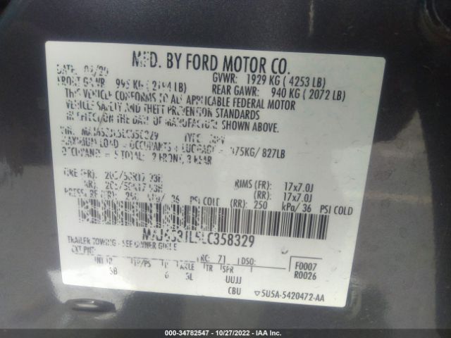 MAJ6S3JL5LC358329 Ford Ecosport Ses
