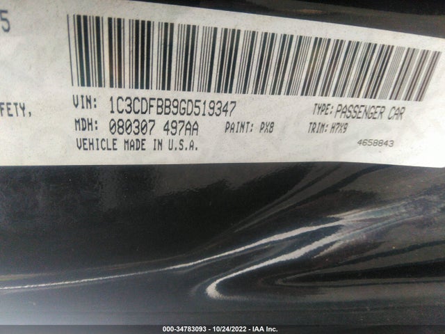 Dodge DART SXT 2016 1C3CDFBB9GD519347 Image 9