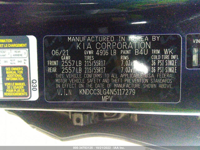 2022 Kia Niro, VIN: KNDCC3LG4N5117279