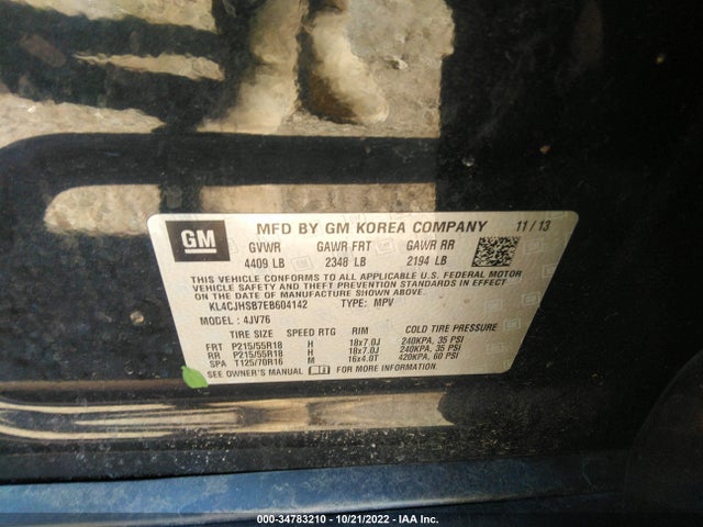 Buick Encore Premium 2014 KL4CJHSB7EB604142 Image 9