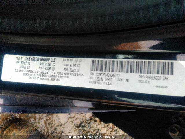 Aukcja sprzedaży 2011 Chrysler 200 Limited, vin: 1C3BC2FG0BN505742, numer aukcji: 34783996