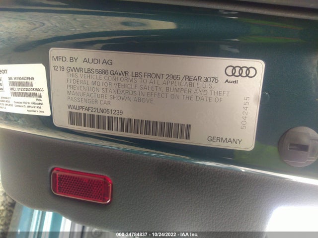 2020 Audi S7, VIN: WAUPFAF22LN051239