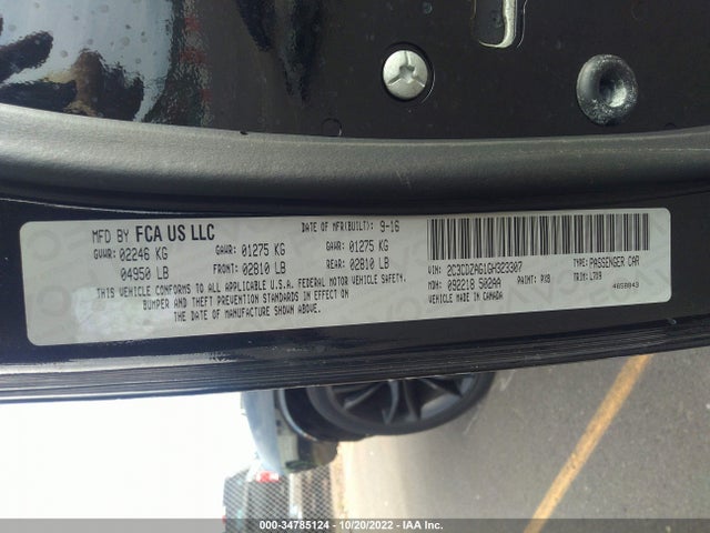 Dodge Challenger Sxt 2016 2C3CDZAG1GH323307 Image 9