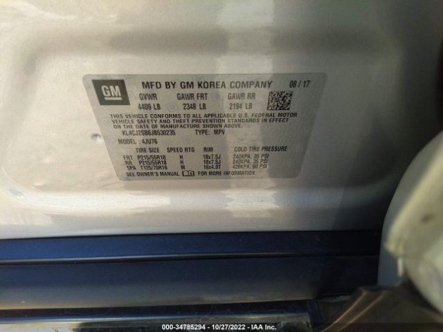 KL4CJ2SB6JB530235 Buick Encore Sport Touring
