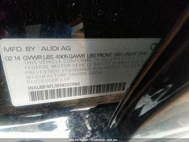 WAUBFAFL9EN032984 Audi A4 PREMIUM