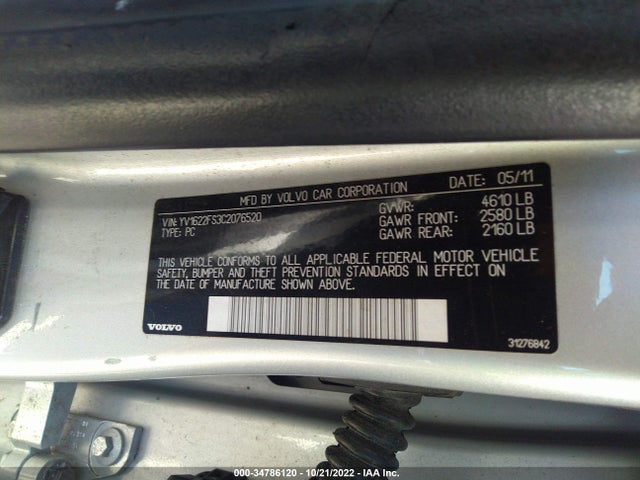 Volvo S60 T5 2012 YV1622FS3C2076520 Image 10