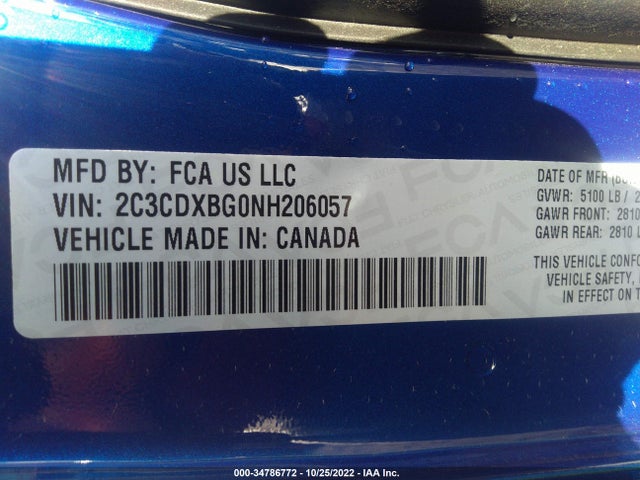 Dodge Charger Sxt 2022 2C3CDXBG0NH206057 Image 9
