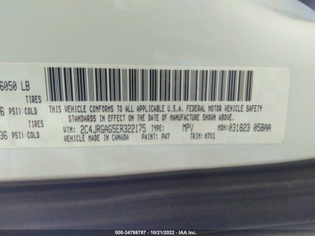 2C4JRGAG5ER322175 RAM Cargo Van Tradesman