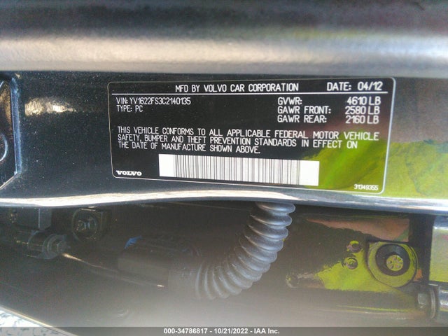 Volvo S60 2012 YV1622FS3C2140135 Image 9