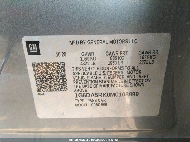 2021 Cadillac CT4, VIN: 1G6DA5RK0M0108899