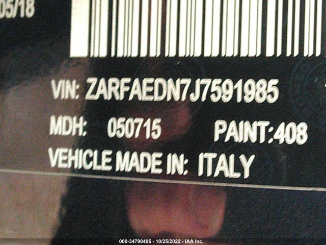 ZARFAEDN7J7591985 Alfa Romeo Giulia