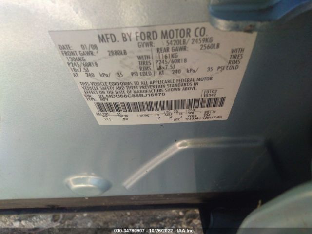 2LMDU68C88BJ16970 Lincoln MKX