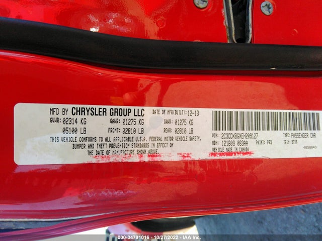 Dodge Charger Se 2014 2C3CDXBGXEH209127 Image 9
