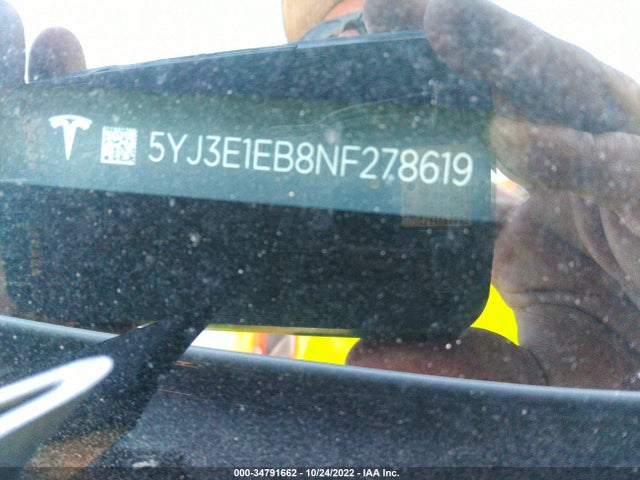 Tesla Model 3 Long Range 2022 5YJ3E1EB8NF278619 Image 10