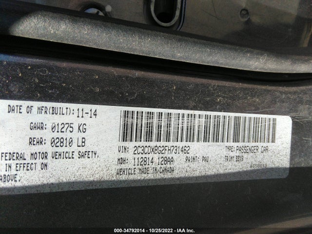 Dodge Charger Se 2015 2C3CDXBG2FH731462 Image 10
