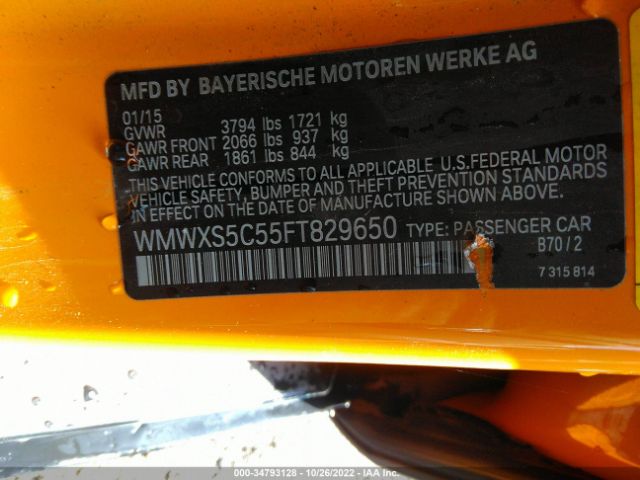 WMWXS5C55FT829650 Mini COOPER HARDTOP 4 DOOR