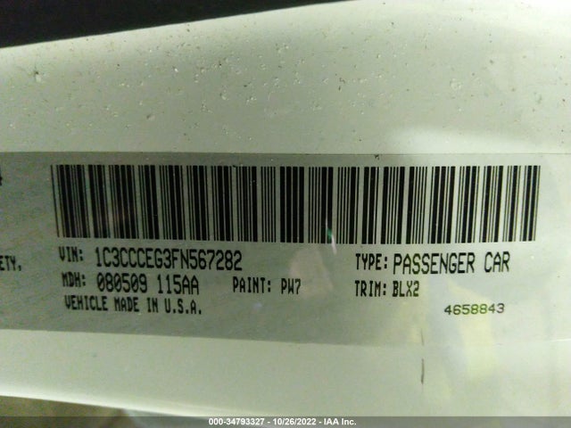 2015 Chrysler 200, VIN: 1C3CCCEG3FN567282