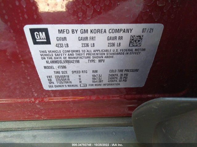 2022 Buick Encore, VIN: KL4MMDSLXNB042198