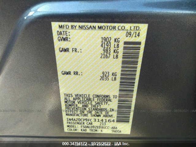 2015 Nissan Leaf, VIN: 1N4AZ0CP9FC314164