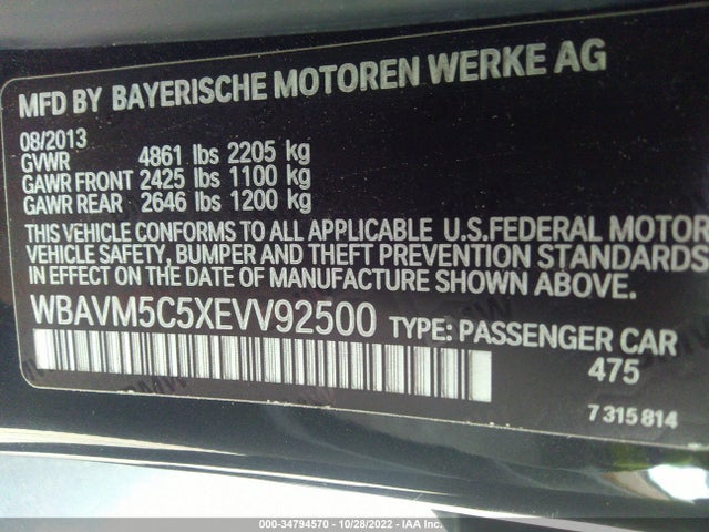 BMW X1 Xdrive35i 2014 WBAVM5C5XEVV92500 Image 10