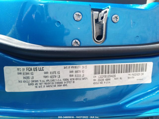 1C3CDFBB1GD544226 Dodge DART SXT
