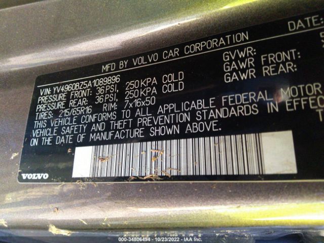 YV4960BZ5A1089896 Volvo XC70