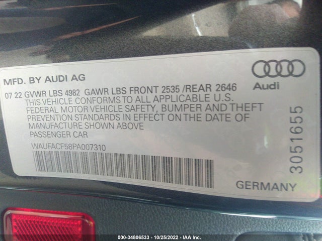 2023 Audi A5, VIN: WAUFACF58PA007310