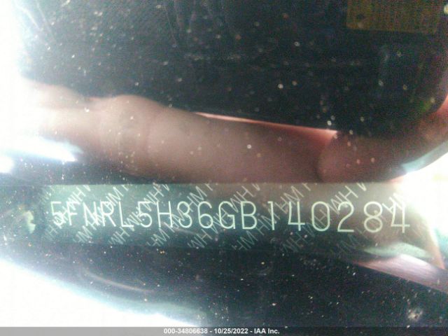 5FNRL5H36GB140284 Honda ODYSSEY SE