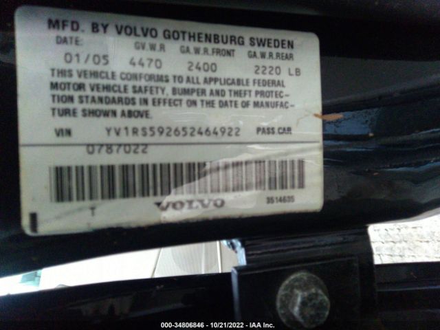 YV1RS592652464922 Volvo S60