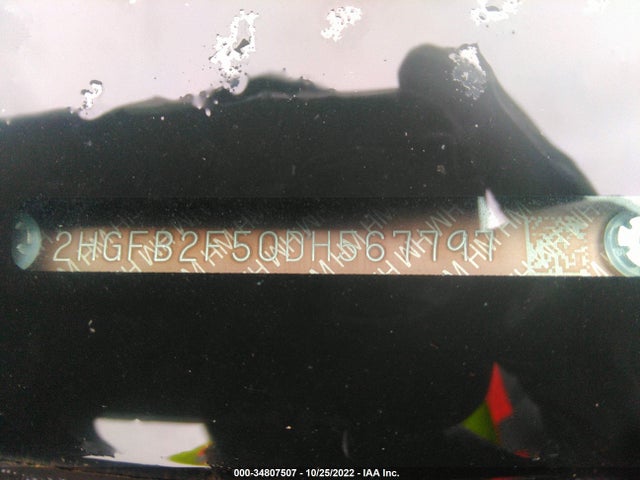 2013 HONDA CIVIC SDN LX VIN: 2HGFB2F50DH567797