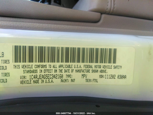 Jeep Grand Cherokee Laredo 2014 1C4RJEAG5EC342160 Image 9