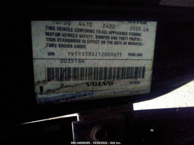YV1RS58D212009675 Volvo S60