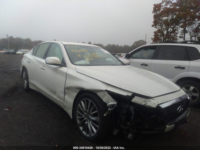 34810426 :رقم المزاد ، JN1EV7AR2JM438822 vin ، 2018 Infiniti Q50 3.0t Luxe مزاد بيع