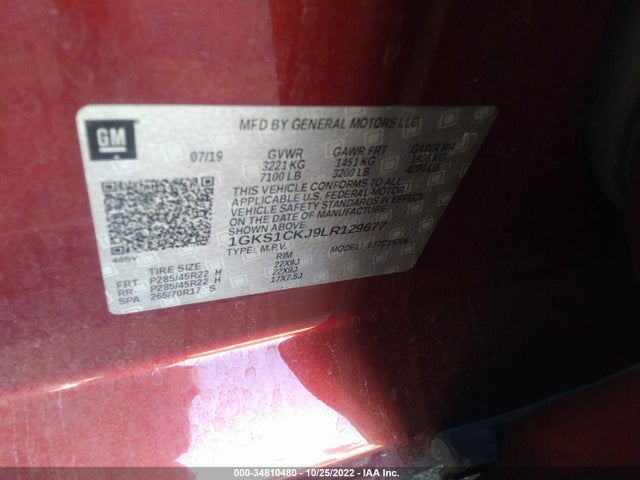 GMC YUKON DENALI 2020 1GKS1CKJ9LR129677 Image 9
