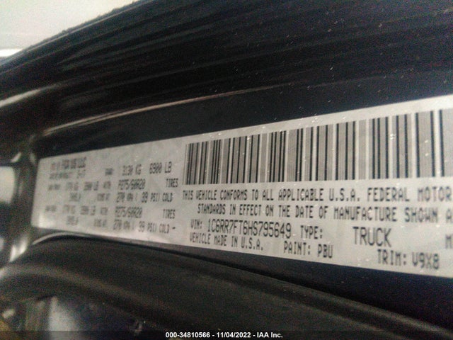 1C6RR7FT6HS795649 RAM 1500 Express