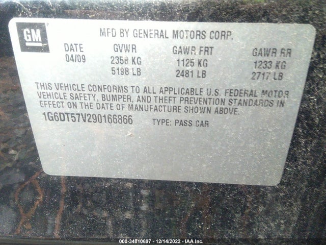 Cadillac CTS 2009 1G6DT57V290166866 Image 10