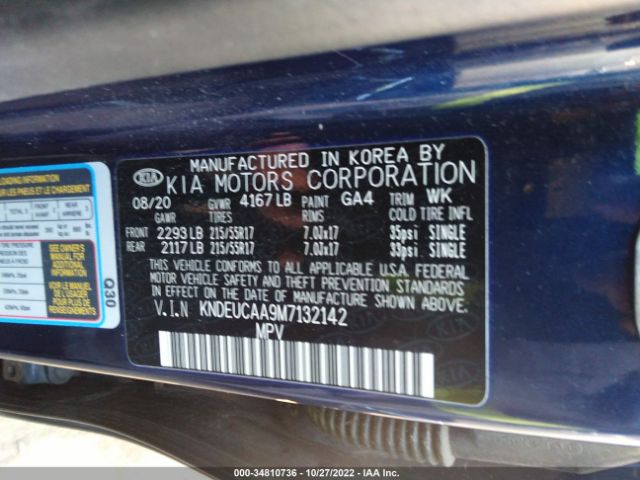 KNDEUCAA9M7132142 KIA SELTOS S