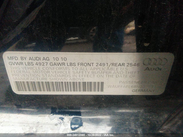 WAUFFAFL6BN027531 Audi A4 2.0t Premium  Plus