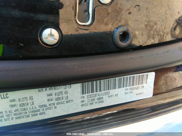 2020 Dodge Challenger, VIN: 2C3CDZBT4LH123253