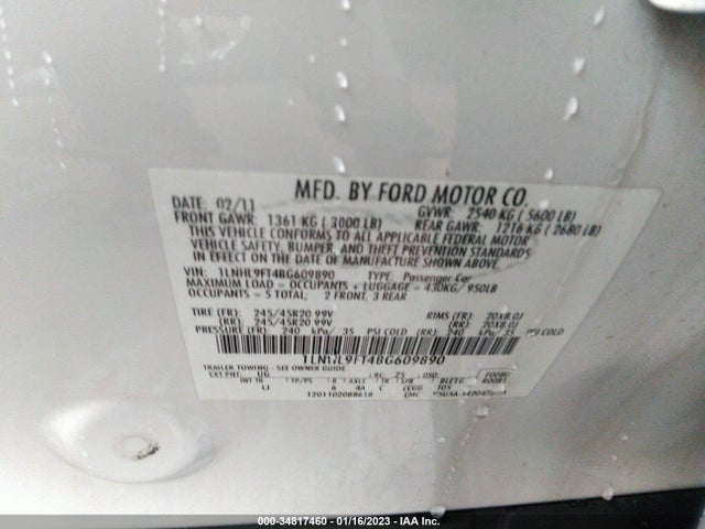 Lincoln Mks W/ecoboost 2011 1LNHL9FT4BG609890 Image 9