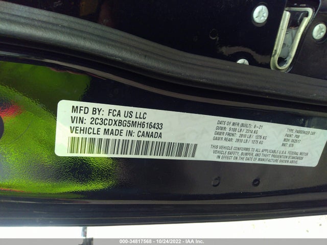 Dodge Charger Sxt 2021 2C3CDXBG5MH616433 Image 9