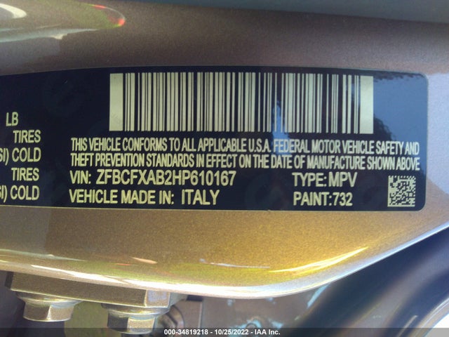 ZFBCFXAB2HP610167 Fiat 500x Pop