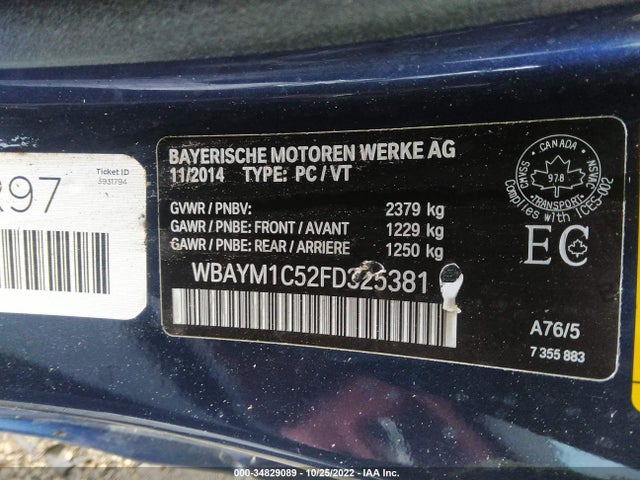 2015 BMW 6 Series, VIN: WBAYM1C52FD325381